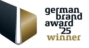 Logo Bekannt als german brand award winner 2025